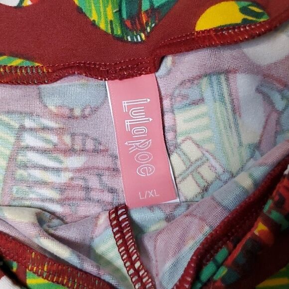 LULAROE Kids Christmas/Holiday Leggings - L/XL - Picture 4 of 6